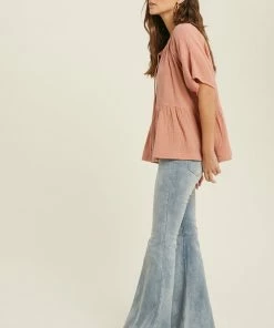 Wishlist Women's Ginger V Neck W/ Self Tie Top