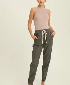 Wishlist Women's Charcoal Drawstring Corduroy Joggers 5 Wishlist Women's Charcoal Drawstring Corduroy Joggers