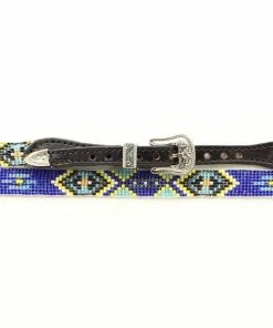 M & F Southwest Blue Beaded Hatband