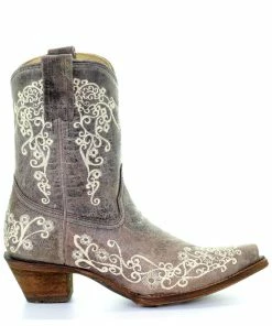 Coral Women's Corral Crater Bone Embroidery Short Boot