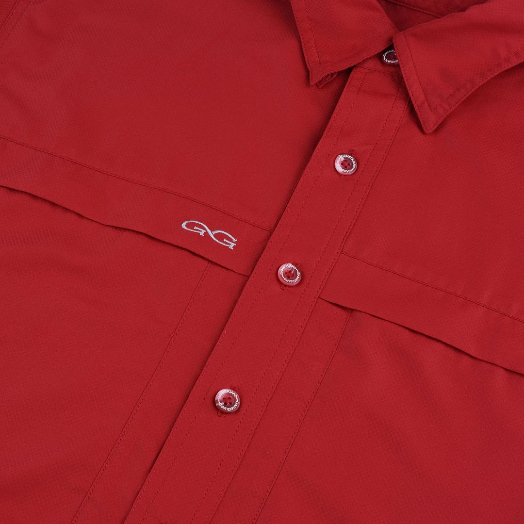 Men's Game Guard Crimson MicroFiber Short Sleeve Shirt 2 Men's Game Guard Crimson MicroFiber Short Sleeve Shirt