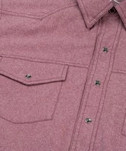 Men's Game Guard Maroon Pearl Snap Long Sleeve Shirt