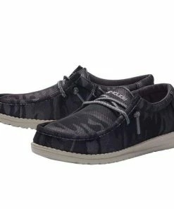 Hey Dude Kid's Youth Wally Stretch Navy Camo Shoe