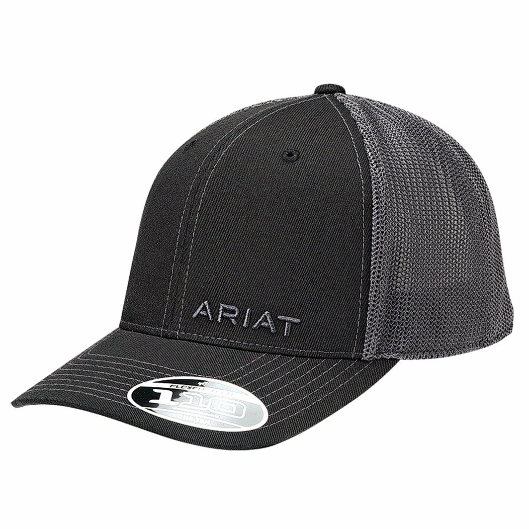M & F Ariat Logo Black Flexfit Cap Caps 1 M & F Ariat Logo Black Flexfit Cap Caps