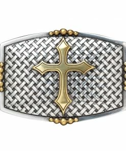 M & F Cross Belt Buckle Belt Buckles