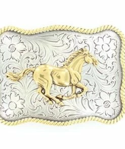 M & F Belt Buckles Nocona Running Horse Belt Buckle