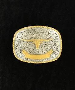 M & F Longhorn Belt Buckle Belt Buckles