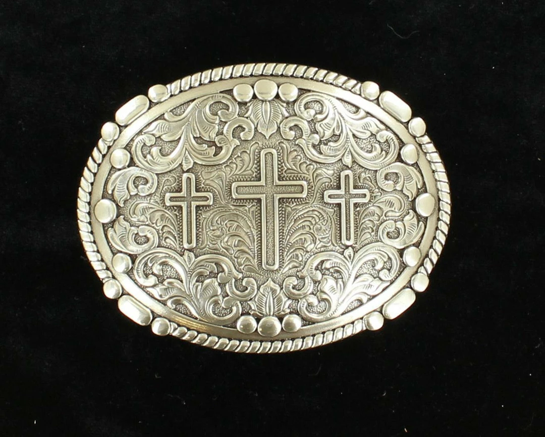 M & F Three Cross Belt Buckle Belt Buckles 1 M & F Three Cross Belt Buckle Belt Buckles