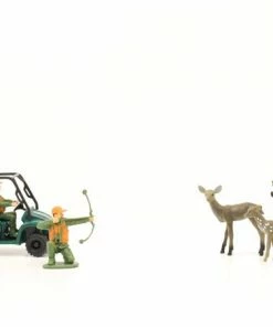 M & F Toys Hunter RTV W/Deer Hunter Toy Figurine Decor Set