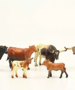 M & F Toys 6 PC Cow Play Set