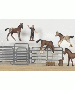 M & F BB Asst. Foal Set W/Panels Toys