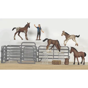 M & F BB Asst. Foal Set W/Panels Toys 1 M & F BB Asst. Foal Set W/Panels Toys