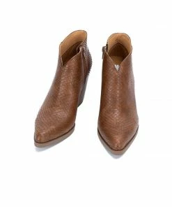 Women's Rohane Yellow Box Brown Ankle Boots Shoes