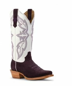 Boots Women's R. Watson Plum Rough Out/Winter White Boot