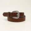 M & F Ariat 1 1/2" Basket Weave Tan Belt Belts