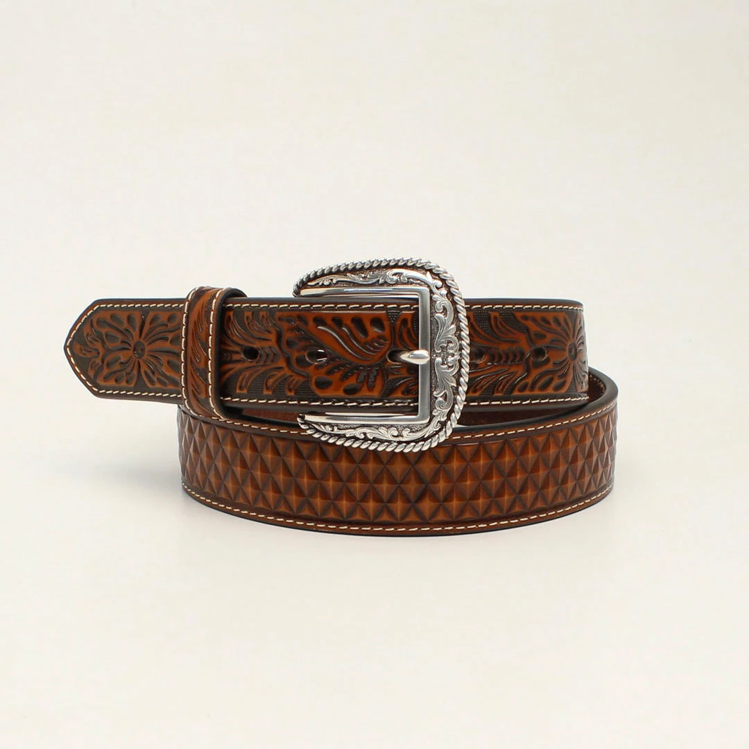 M & F Ariat 1 1/2" Basket Weave Tan Belt Belts 1 M & F Ariat 1 1/2" Basket Weave Tan Belt Belts