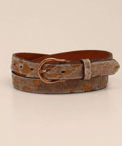 M & F Women's Ariat 1" Calf Hair Belt