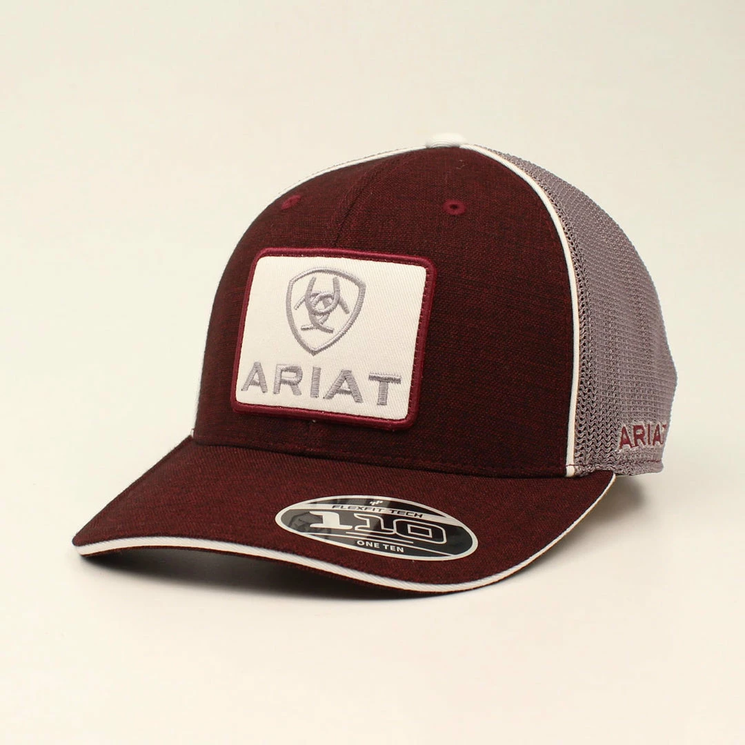 M & F Ariat Logo Patch Burgundy Cap Caps 1 M & F Ariat Logo Patch Burgundy Cap Caps