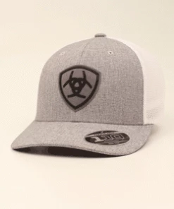 M & F Caps Ariat Gray Center Patch Cap
