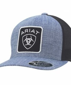 M & F Ariat Blue Large Patch Logo Cap
