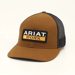 Caps Ariat Brown Work Patch Cap 1 Caps Ariat Brown Work Patch Cap