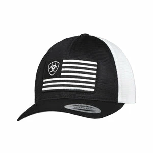 Caps Ariat Shield Flag Black/White Cap 1 Caps Ariat Shield Flag Black/White Cap
