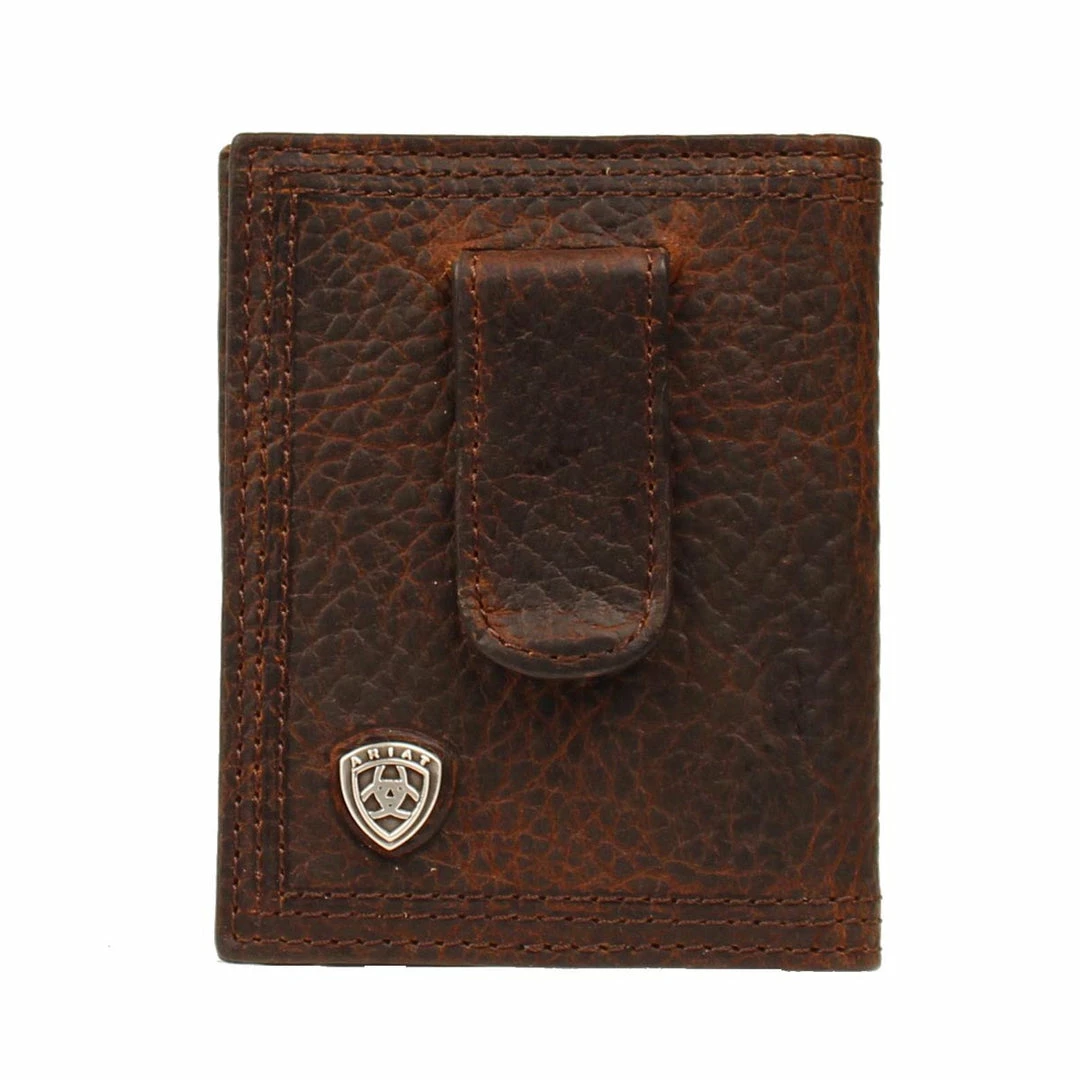 Ariat Bifold Money Clip Brown Shield Logo Wallet Wallets 1 Ariat Bifold Money Clip Brown Shield Logo Wallet Wallets