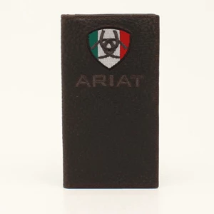 M & F Ariat Rodeo Mex Flag Logo Brown Rowdy Wallet Wallets 1 M & F Ariat Rodeo Mex Flag Logo Brown Rowdy Wallet Wallets