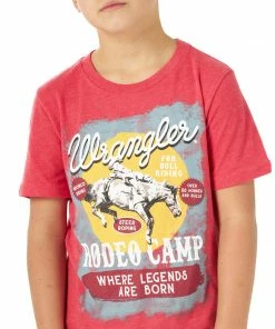 Kid's Boys Wrangler Red Heather T-Shirt