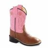 Infant Jama Pink Shaft/Brown Square Toe Boot