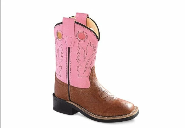 Infant Jama Pink Shaft/Brown Square Toe Boot 1 Infant Jama Pink Shaft/Brown Square Toe Boot