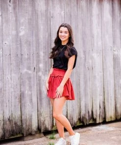 Grade & Gather Women's Black Cotton Shell Tee