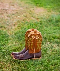 Western Boots Men's R. Watson Hickory Brown Cowhide Boots