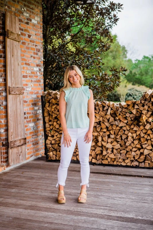 Blue Pepper Women's Mint Mock Neck Top 1 Blue Pepper Women's Mint Mock Neck Top