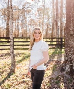 Strut & Bolt Women's Ruffle Short Sleeve Top