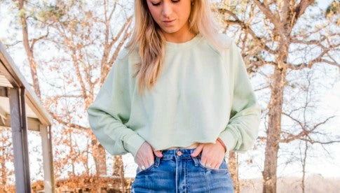HYFVE Women's Pastel Green Knit Long Sleeve Top 1 HYFVE Women's Pastel Green Knit Long Sleeve Top