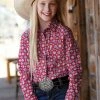Girls Cruel Girl Pink Print Western Long Sleeve Shirt Girl's Western Shirts