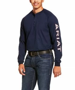 Ariat FR Liberty Logo Navy Top Fire Resistant Tees