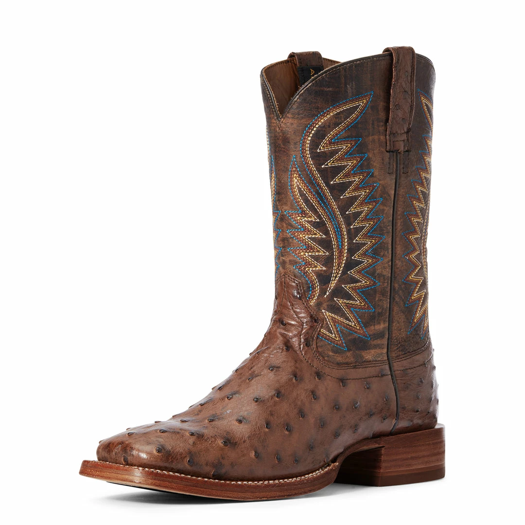 Men's Ariat Gallup Mocha Full Quill Ostrich Boot Exotic Boots 1 Men's Ariat Gallup Mocha Full Quill Ostrich Boot Exotic Boots