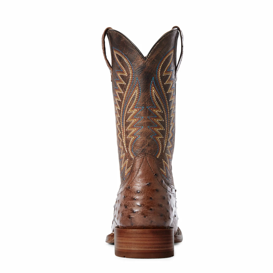 Men's Ariat Gallup Mocha Full Quill Ostrich Boot Exotic Boots 2 Men's Ariat Gallup Mocha Full Quill Ostrich Boot Exotic Boots