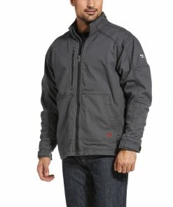 Men's Ariat FR Duralight Stretch Canvas Field Iron Grey Jacket