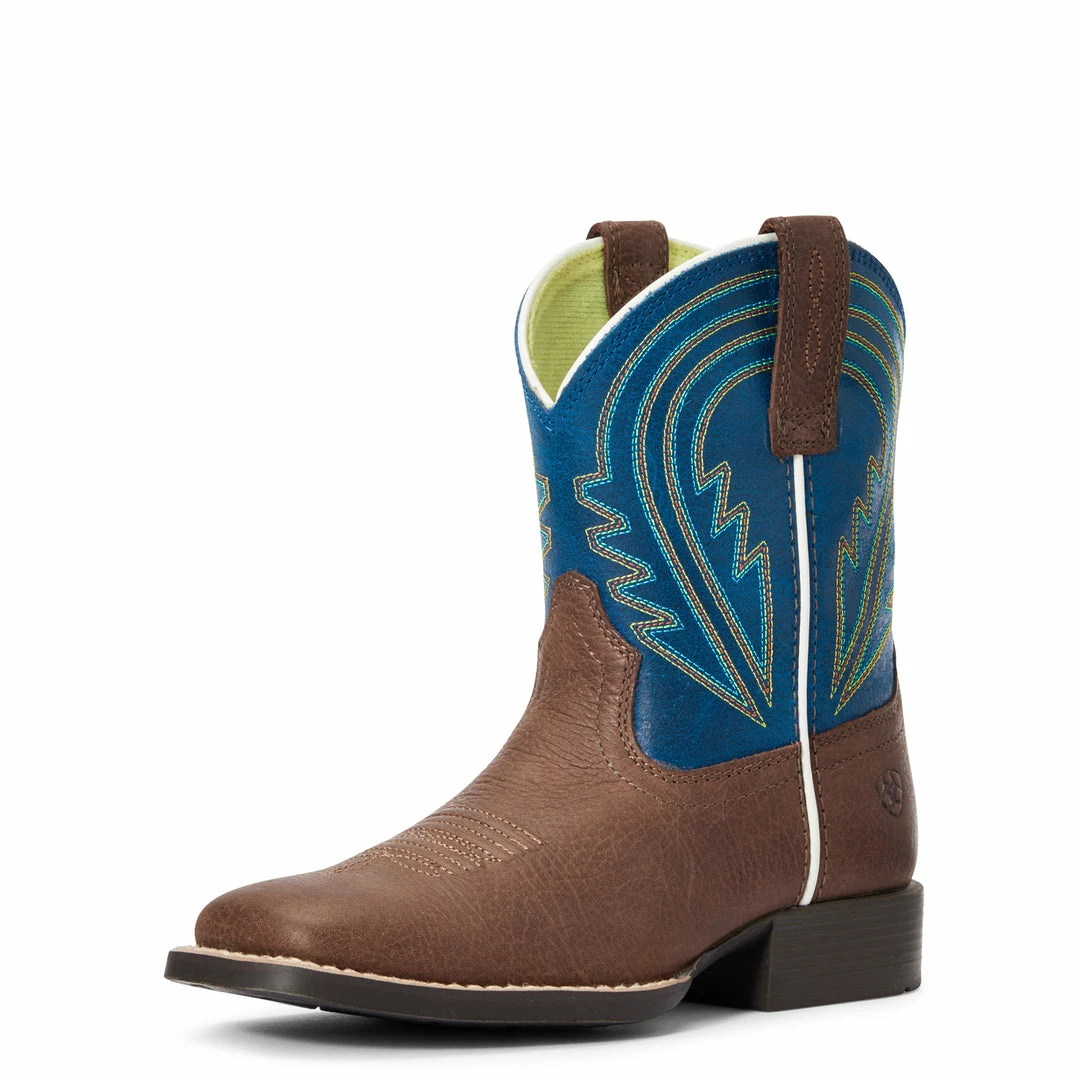 Kids Ariat Lil Hoss Chocolate/Navy Boot Kids Boots 1 Kids Ariat Lil Hoss Chocolate/Navy Boot Kids Boots