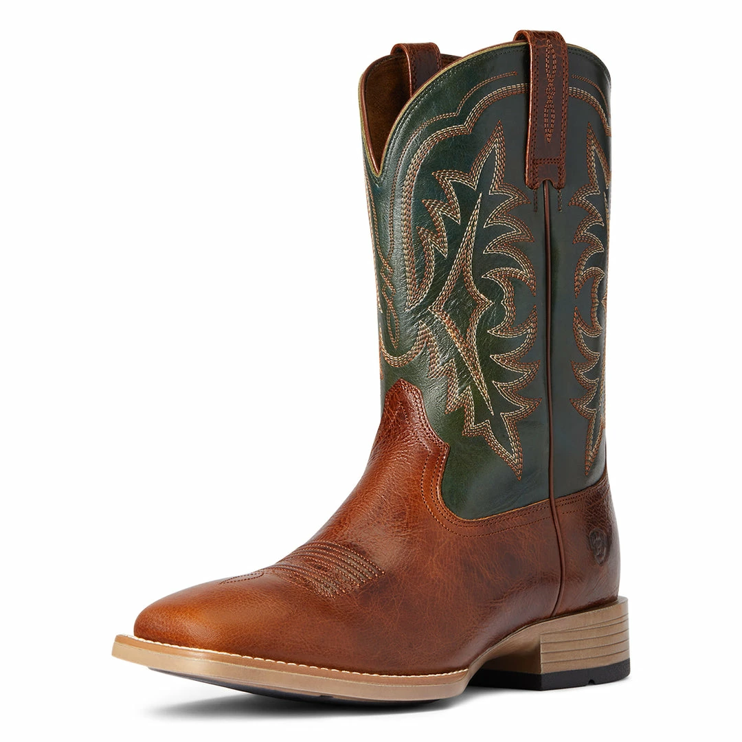 Western Boots Men's Ariat Ryden Ultra Gingersnap/Tack Green Square Toe Boots 1 Western Boots Men's Ariat Ryden Ultra Gingersnap/Tack Green Square Toe Boots