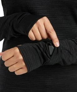 Outerwear Women's Ariat Gridwork 1/4 Zip Black Baselayer