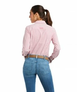 Women's Ariat Kirby Stretch Carmine Long Sleeve Shirt Western Shirts