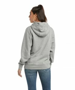 Women's Ariat R.E.A.L. Heather Grey Logo Hoodie