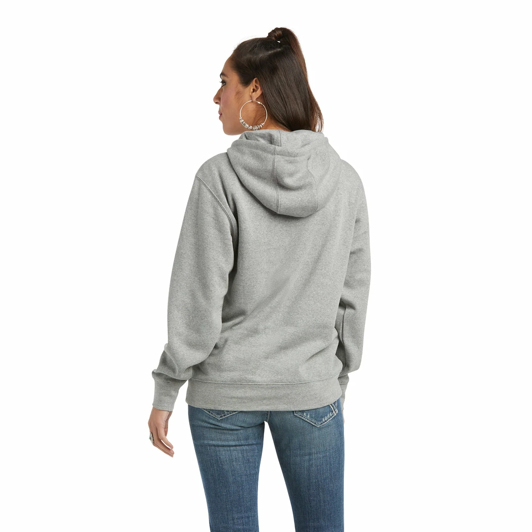 Women's Ariat R.E.A.L. Heather Grey Logo Hoodie 2 Women's Ariat R.E.A.L. Heather Grey Logo Hoodie