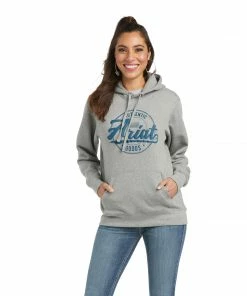 Women's Ariat R.E.A.L. Heather Grey Logo Hoodie
