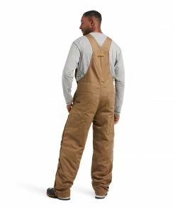 Men's Ariat Rebar DuraCanvas Stretch Insulated Bib Overralls Outerwear
