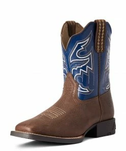Kid's Ariat Youth Sorting Pen Chocolate/Navy Boot Kids Boots